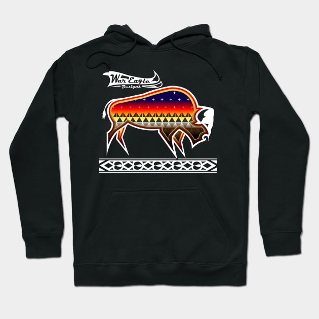 Protecting the people White Buffalo Hoodie by melvinwareagle